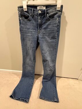 Vintage America Women’s Mid Wash Blue Flare Jeans